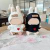 Trendy Doll Attire For 15-17cm Figures With Black Knitted Hat And Heart Sweater Suitable for Rabbit