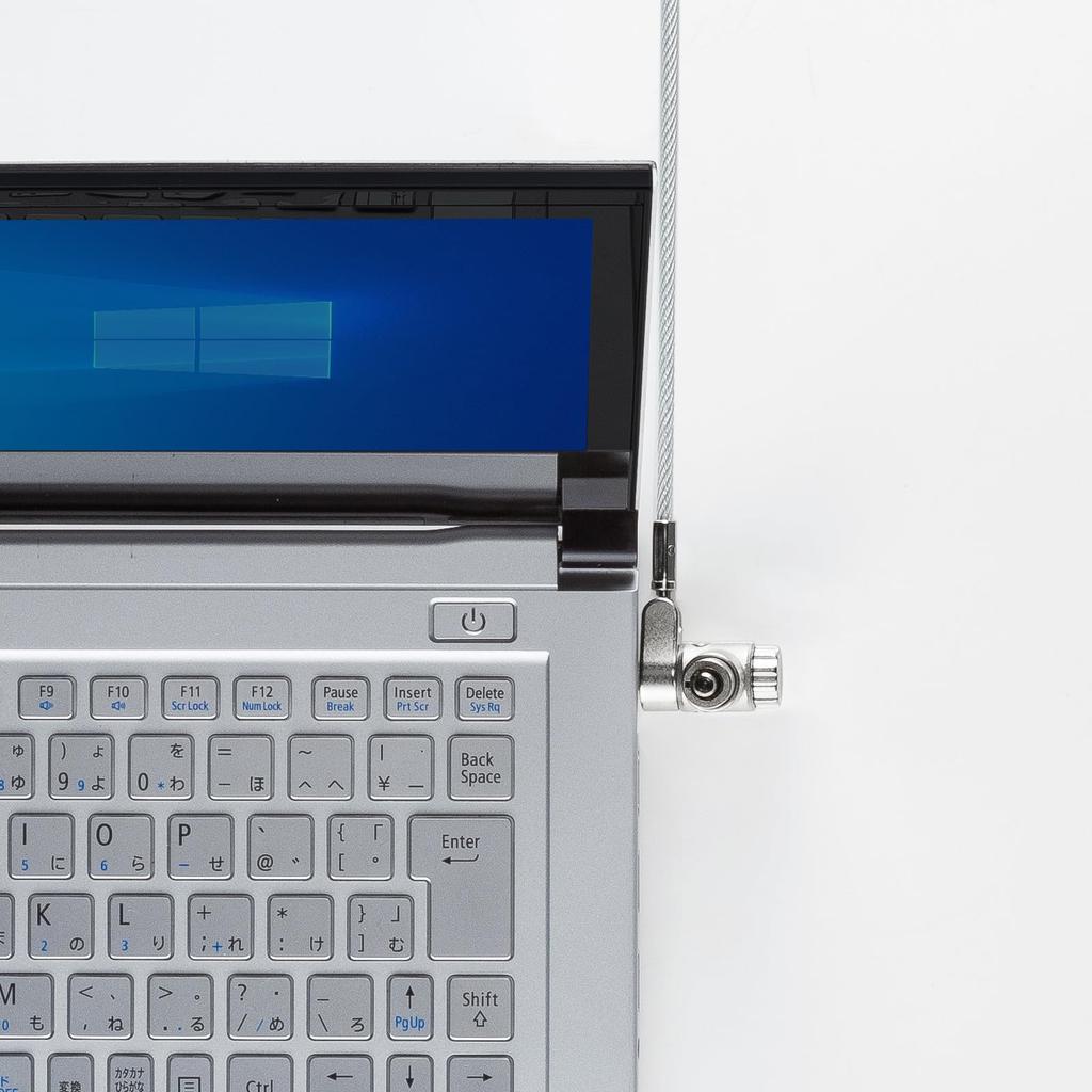 SANWA SUPPLY Slot-Multi Compatible Security Wire (eSecurity Key No. 1) SLE-89S-1