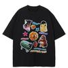 Maglietta Streetwear Divertente con Grafica Cani Maglietta di Cotone Unisex Top T-shirt Estiva Maniche Corte
