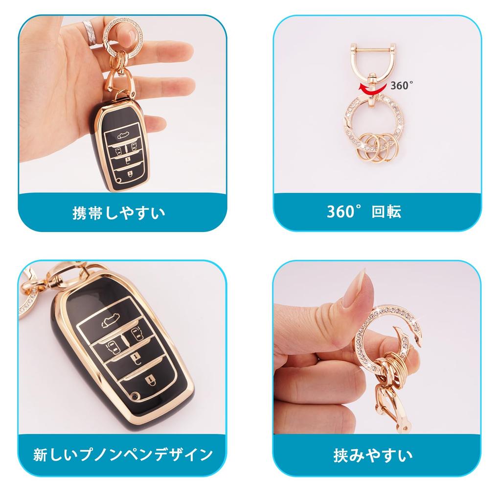 Koaudb Kompatible Toyota Smart Key Hülle, Autoschlüsselhülle, Neues Modell Voxy 90 Serie