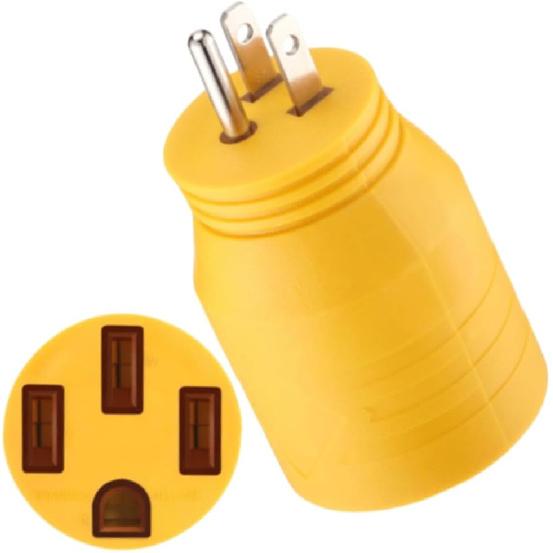 

15 to 50 Amp RV Adapter for Camper, NEMA 5-15P Plugs to NEMA 14-50R Weatherproof for RV Shore Power Connector Adapter Camper Caravan Van Trailer