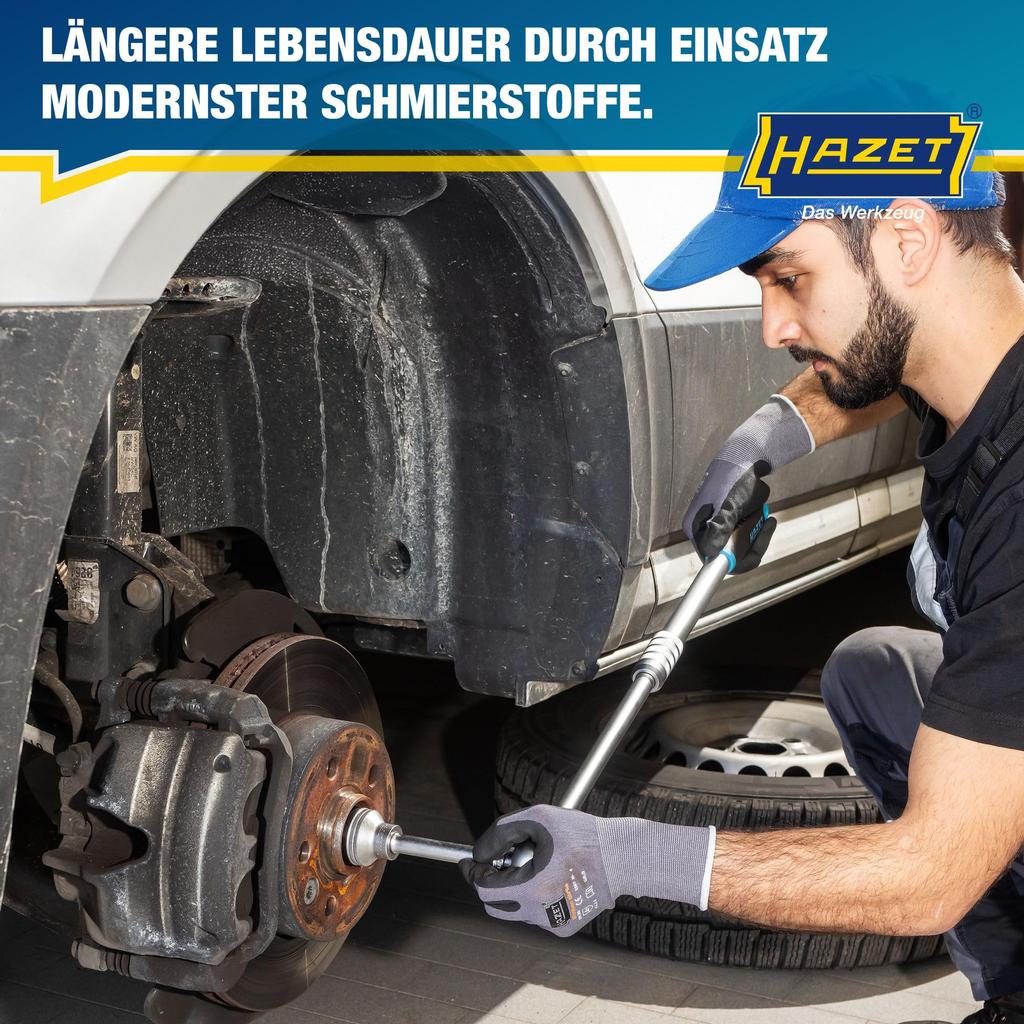 HAZET 916HPLG HiPer Torque Professional Ratchet Tooth Infinitely Ball Lock Operating 90 Made in Precision Automotive DIY Tool Chrome Plated Finish