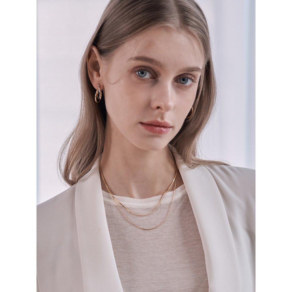 Herringbone Layered Necklace Elbrnn192