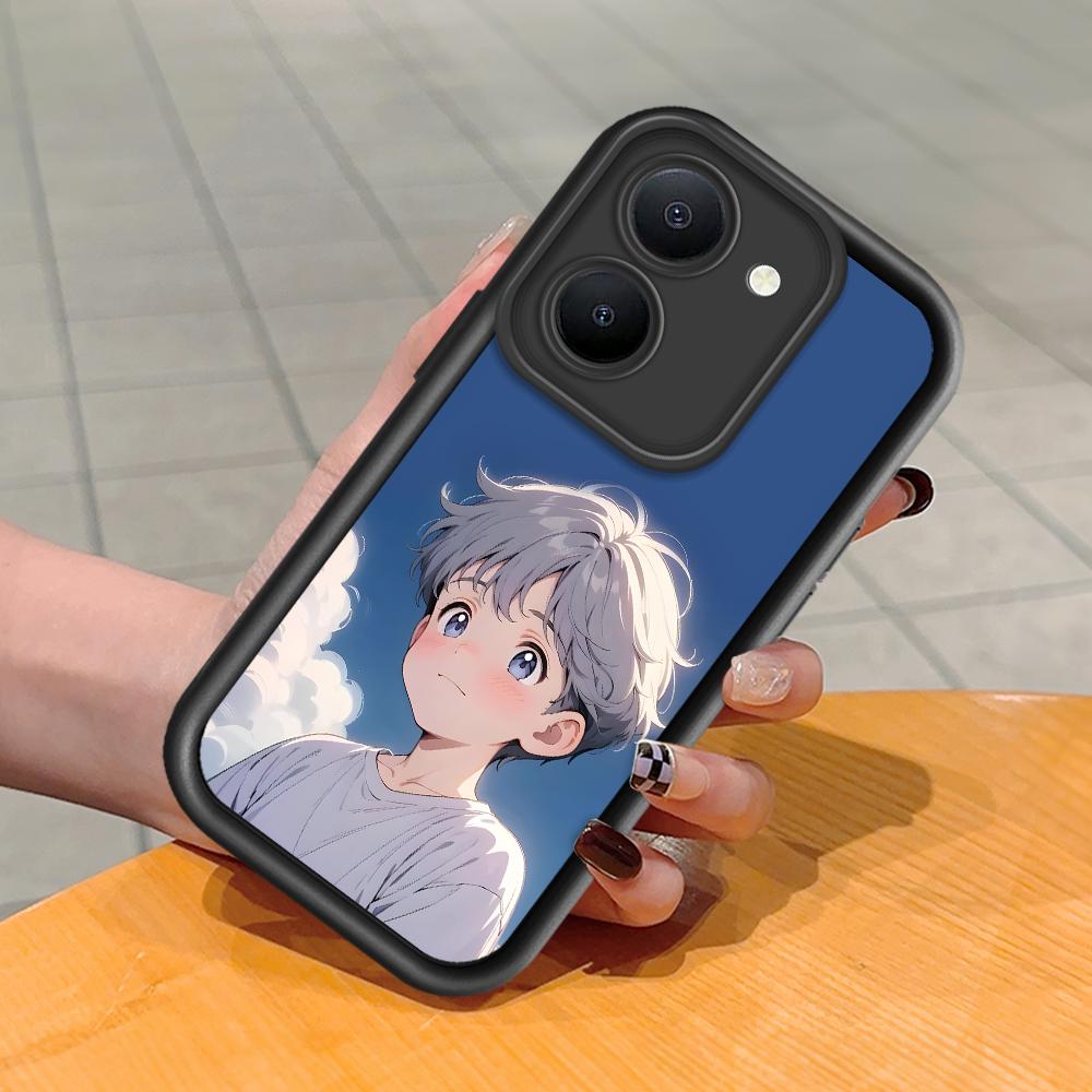 

Мягкий силиконовый квадратный чехол с рисунком лестницы для телефона, полное покрытие, противоударный защитный резиновый чехол для камеры для Vivo Vivo Y02 чёрный