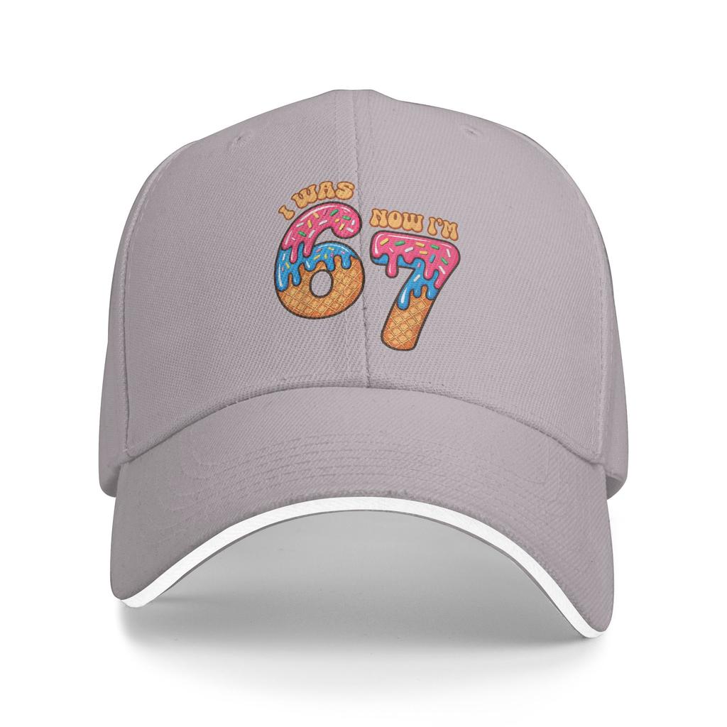 7 Year Old Birthday I Was 6 Now I'm 7 67 Meme Baseball Cap Casual Men Trucker Hat Sun Visor Print Running Hippie Snapback Cap