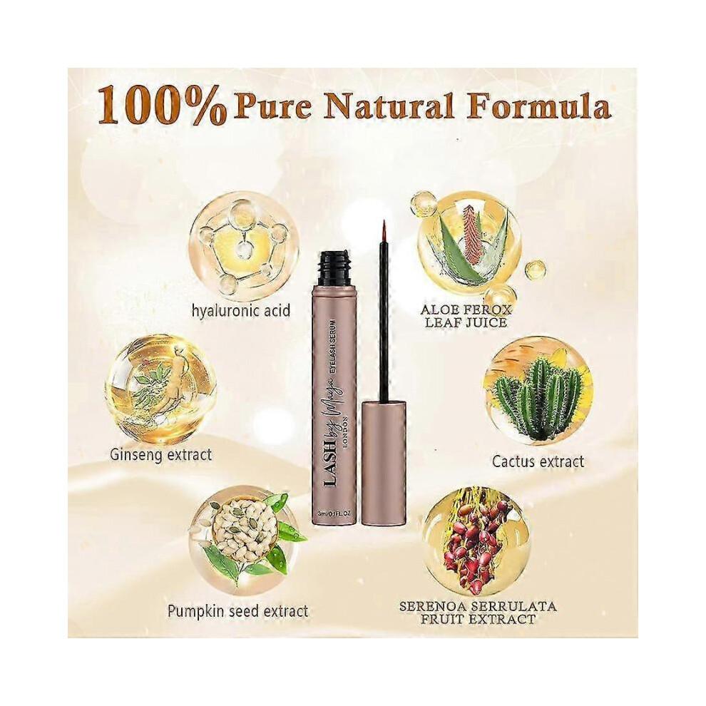 3X 3ml Eyelash Growth Serum Lengthen Thicken Volumize Eyelashes Curl Eyebrows Gentle And Effective Non-irritating Sensitive Skin