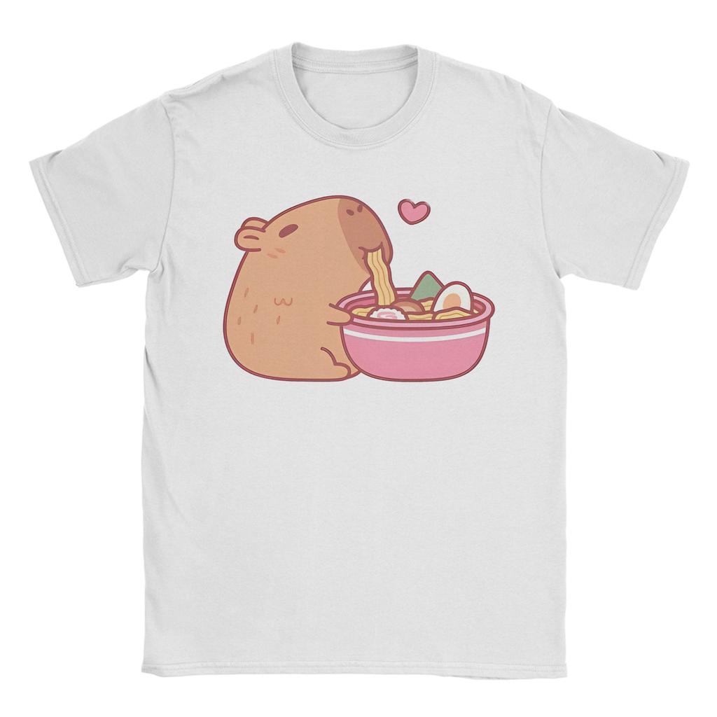 Kawaii Capybara Animal Tshirts Unisex Unisex Novelty 100 Cotton Tees Round Neck Short Sleeve T Shirt Gift Tops