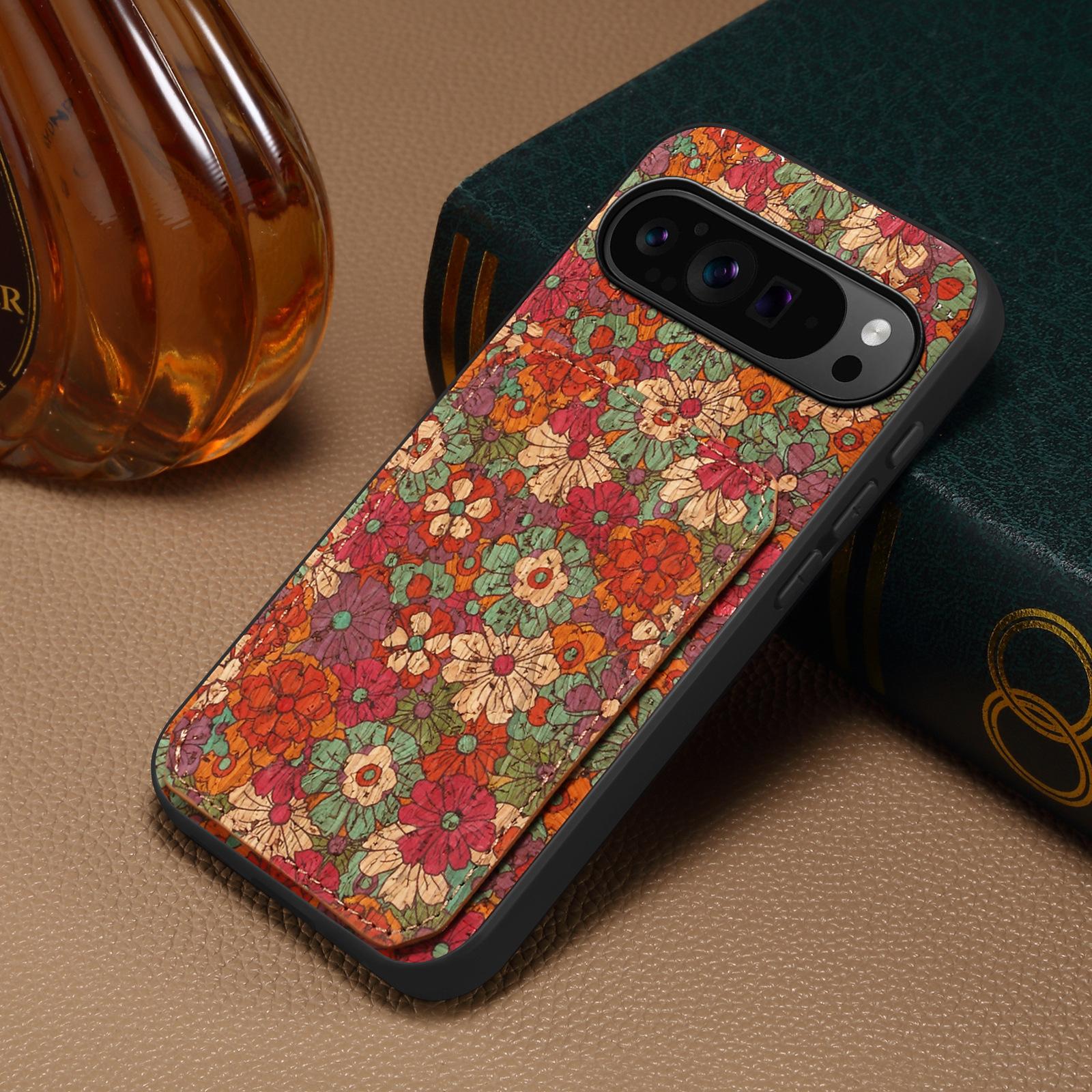 

Fold Stand Flower Leather Phone Case for Google Pixel 10 Pro XL Pixel9 8 8A 7 7A 6 6A Invisible Dual Card Holder Design Cover Google Pixel 10 Pro XL