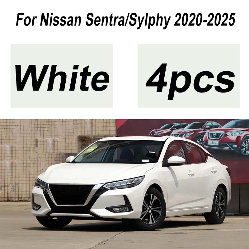 

4PCS Painted Muds For Nissan Sentra 2025 Accessories Sylphy -2024 Front Mudflaps Rear MudGuards Fender Flare Car Accessories белый