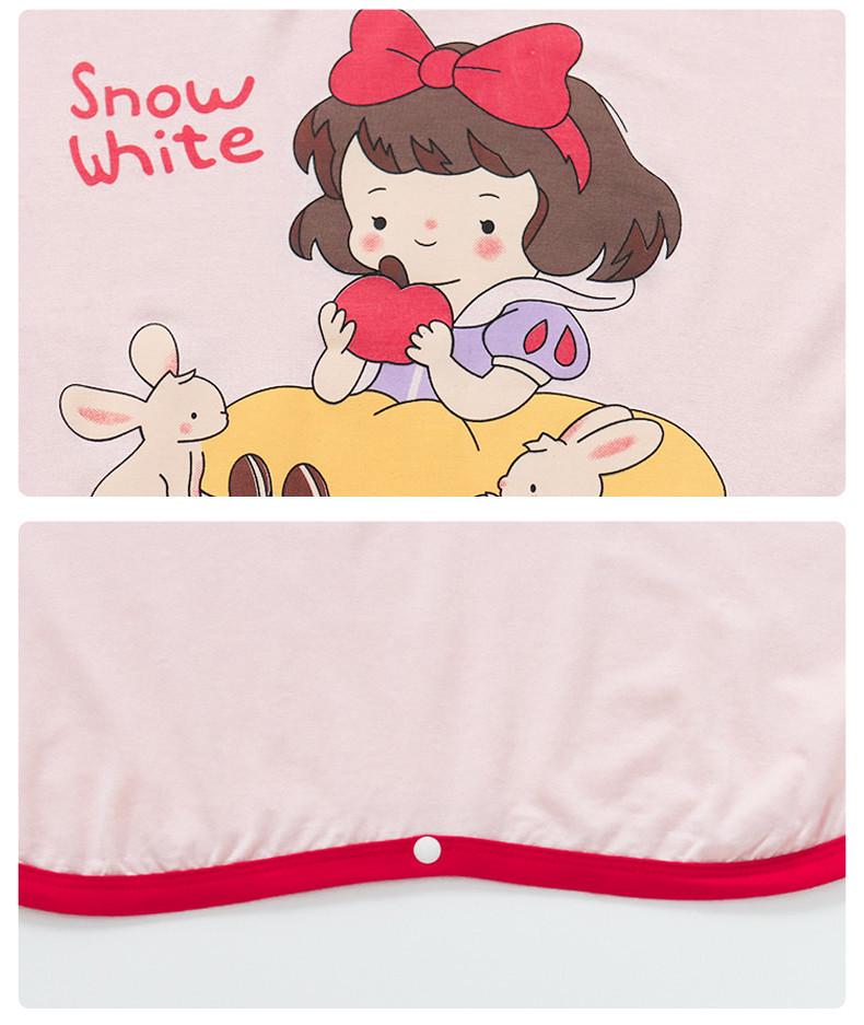 Girls' Cartoon Short Sleeve Summer Nightgown - Children's Sleepwear
