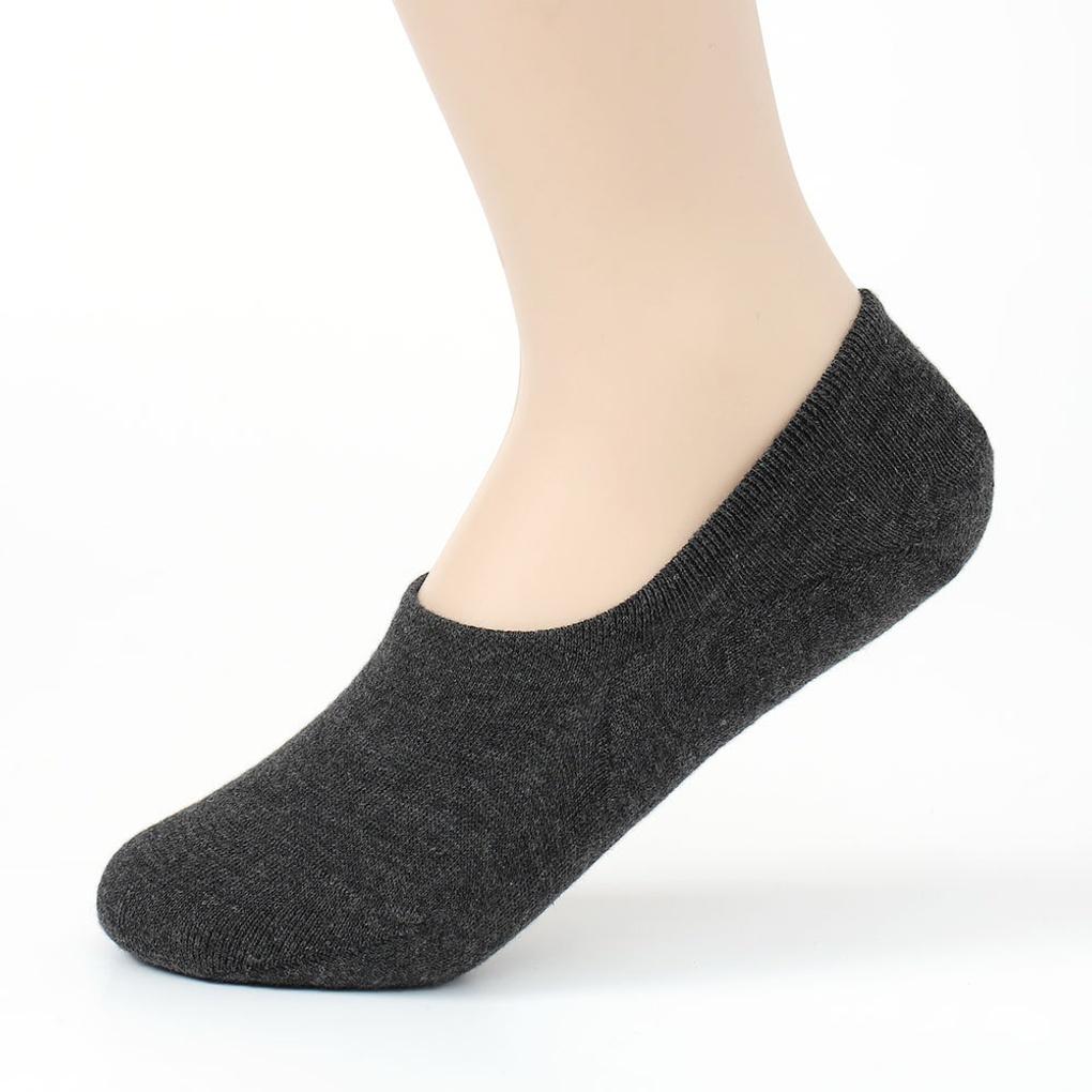 10 Pairs of Simple-fit Cotton Plain Slippers (charcoal) with Silicone Slippers