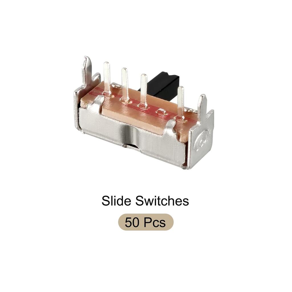 Toggle Switch Latching Slide Control 4 Pin 1P3T, [for Electronic Projects] - 6mm/50 Pcs
