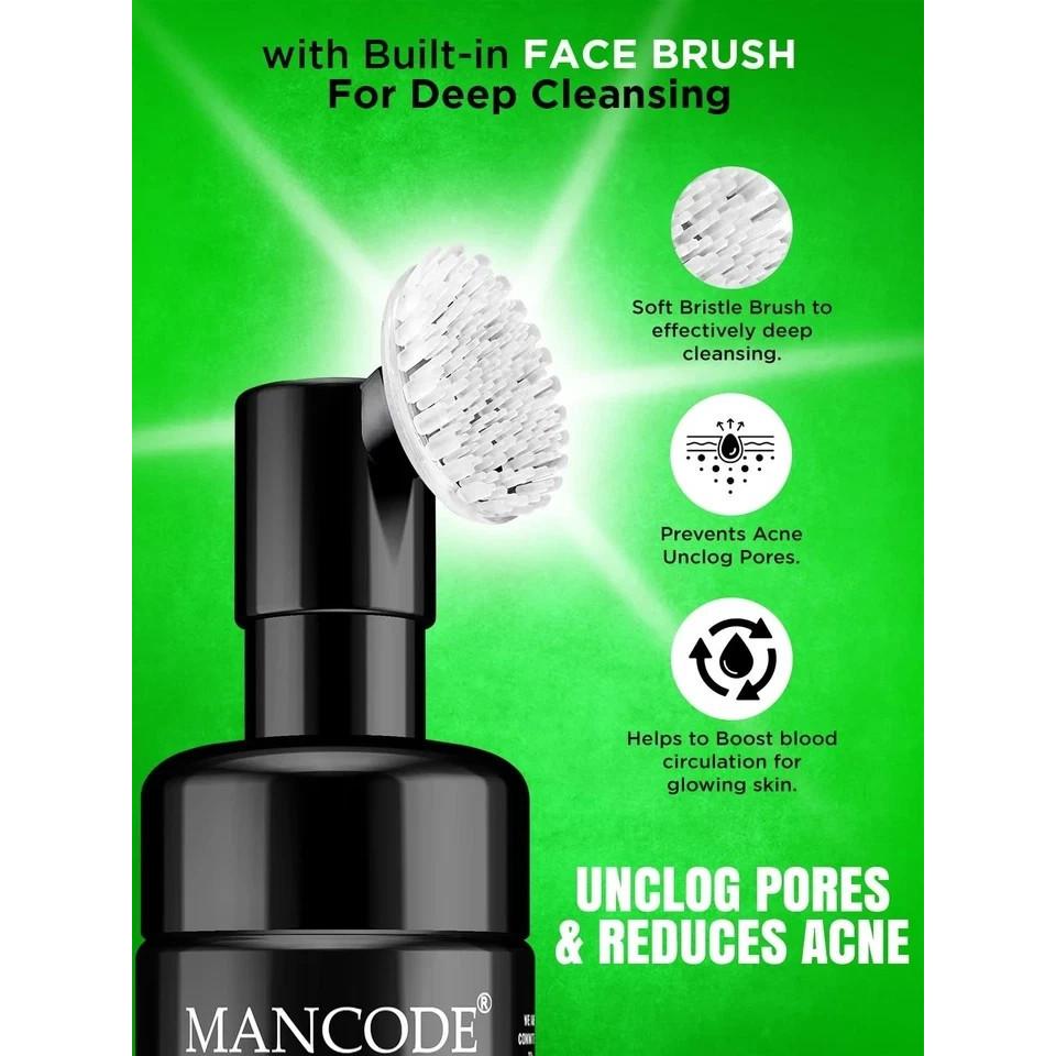 Mancode Acne Control Tea Tree Foaming Facial Wash For All Skin Types 150ml