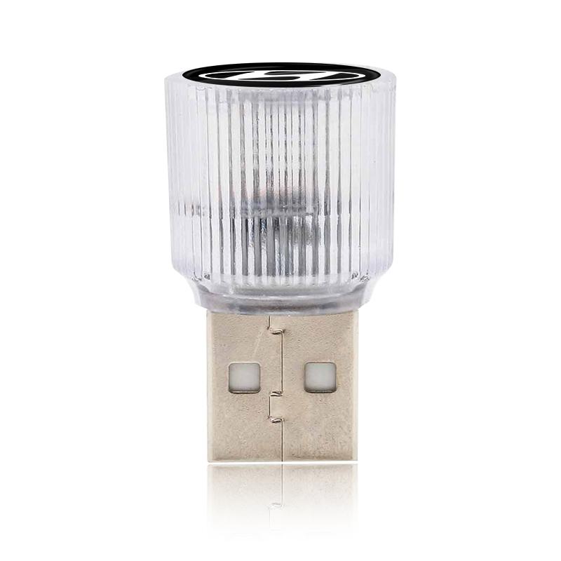 1 Pièce Lumière LED USB pour Voiture Lumière d'Ambiance Intérieure Auto Style Emblème de Voiture Pour Hyundai i30 Tucson Elantra Venue Palisade Terracan Accent Kona