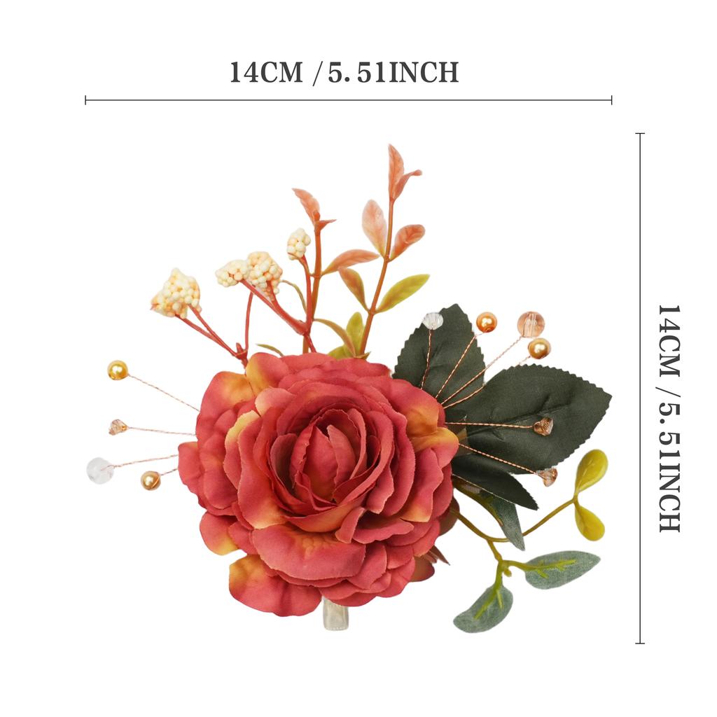 Uflower Groom Groomsmen Guest Boutonniere Set, Artificial Flowers for Wedding, Prom, Homecoming,Anniversary, Graduation