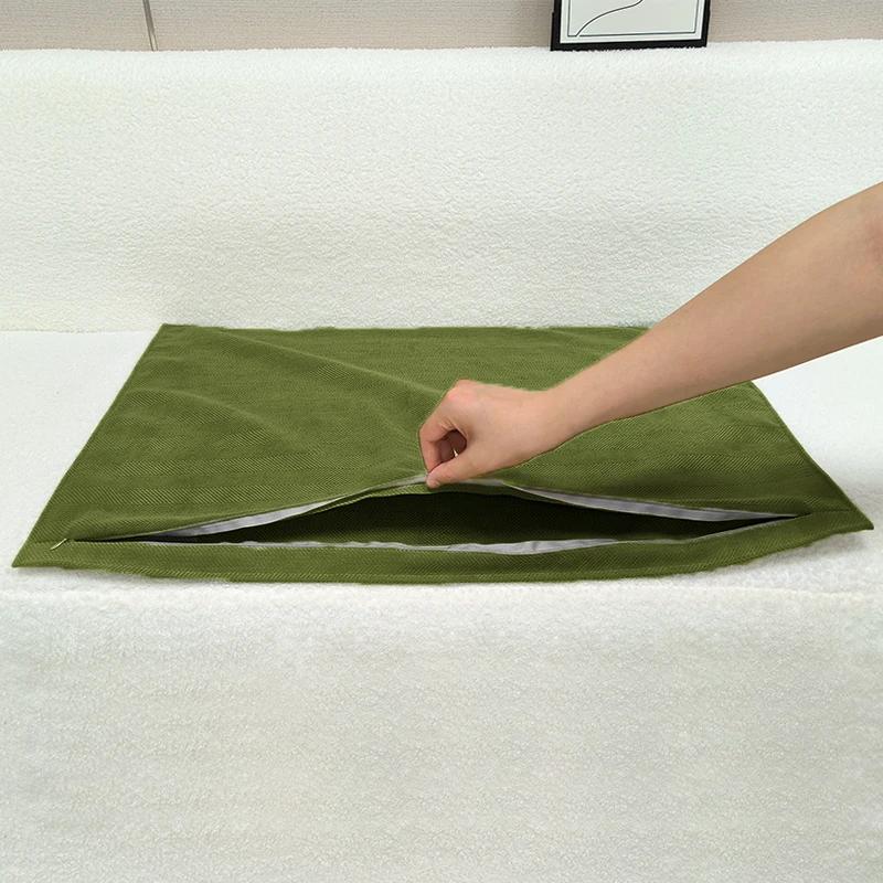 40/45/50/60/70cm Chenille Big Cushion Cover Bamboo Textured Solid Color Throw Pillow Case for Bedroom Sofa Home Decorative