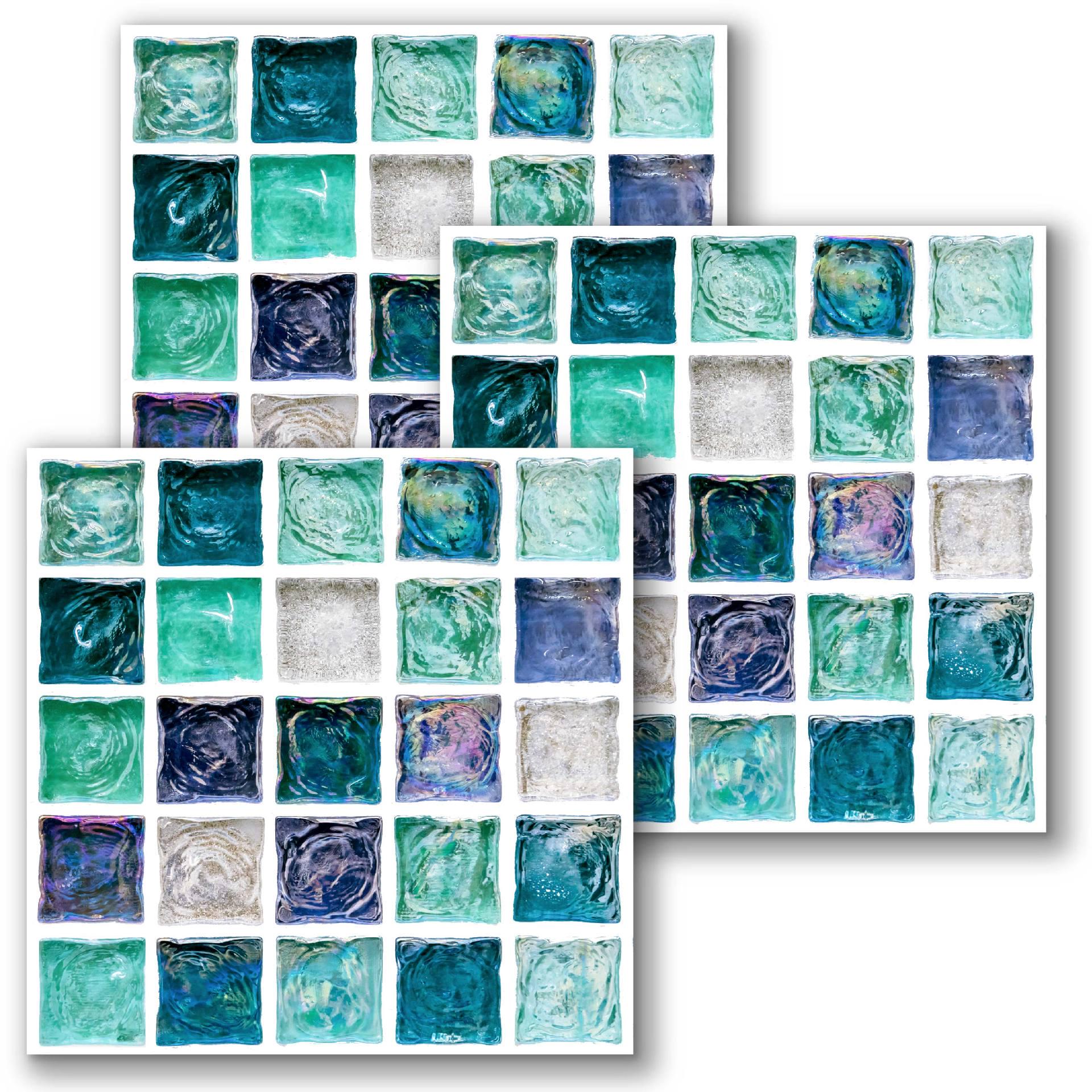 

Набір з 10 водонепроникних мозаїчних наклейок для кухні, спальні або підлоги - Знімні та модні 20*20cm, 10 pieces per set