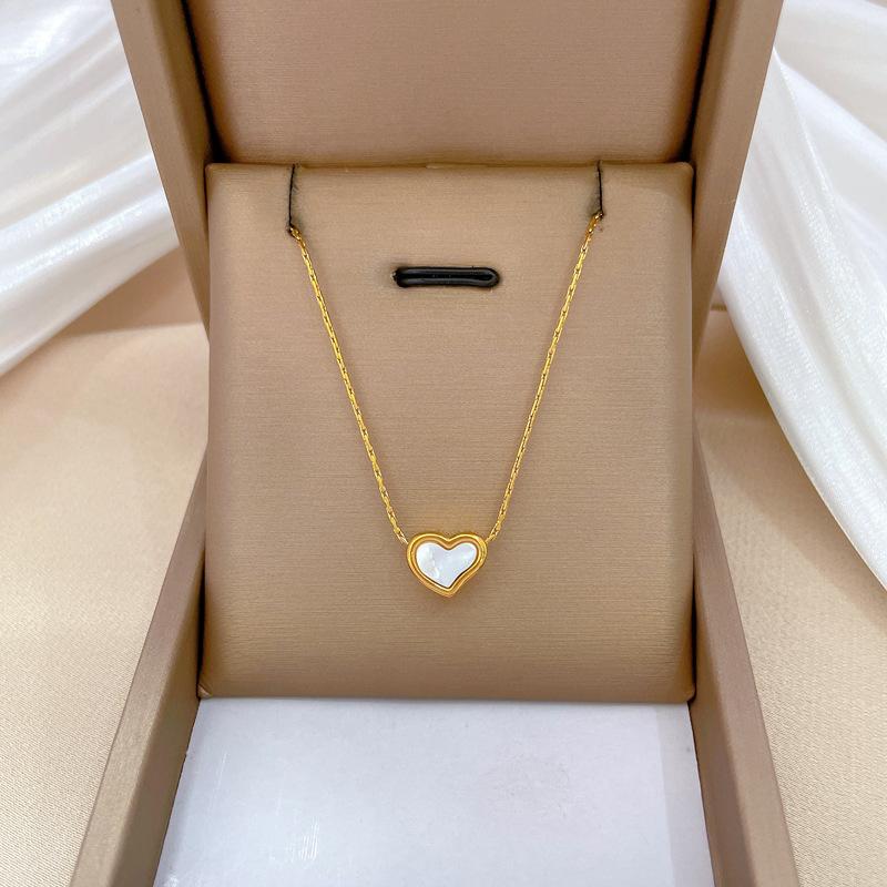 Thin Chain Love Temperament Personality Minimalist Furnace Real Gold Female Collarbone Necklace