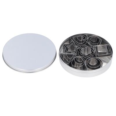 24pcs Portable Cookie Molds Set Mousse Cake Mould Stainless Steel Baking Accessories