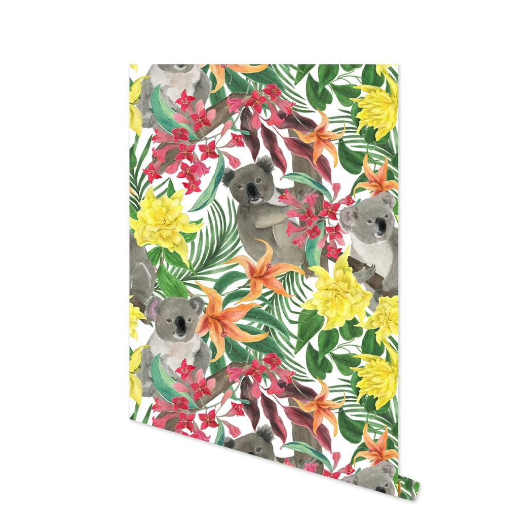 

Самоклеящиеся обои Коала Милые животные Мультяшные обои Отклеивающиеся и приклеивающиеся Съемная контактная бумага Фреска для детской комнаты 2mx45cm