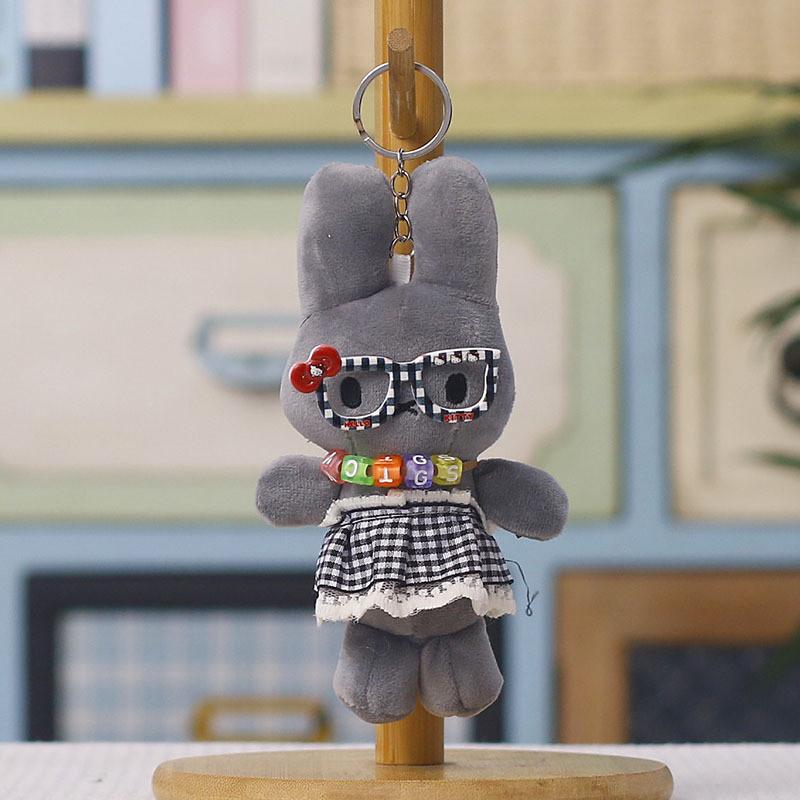 Plush Bunny Keychain With Glasses For Wedding Party Decorations And Gift Ideas