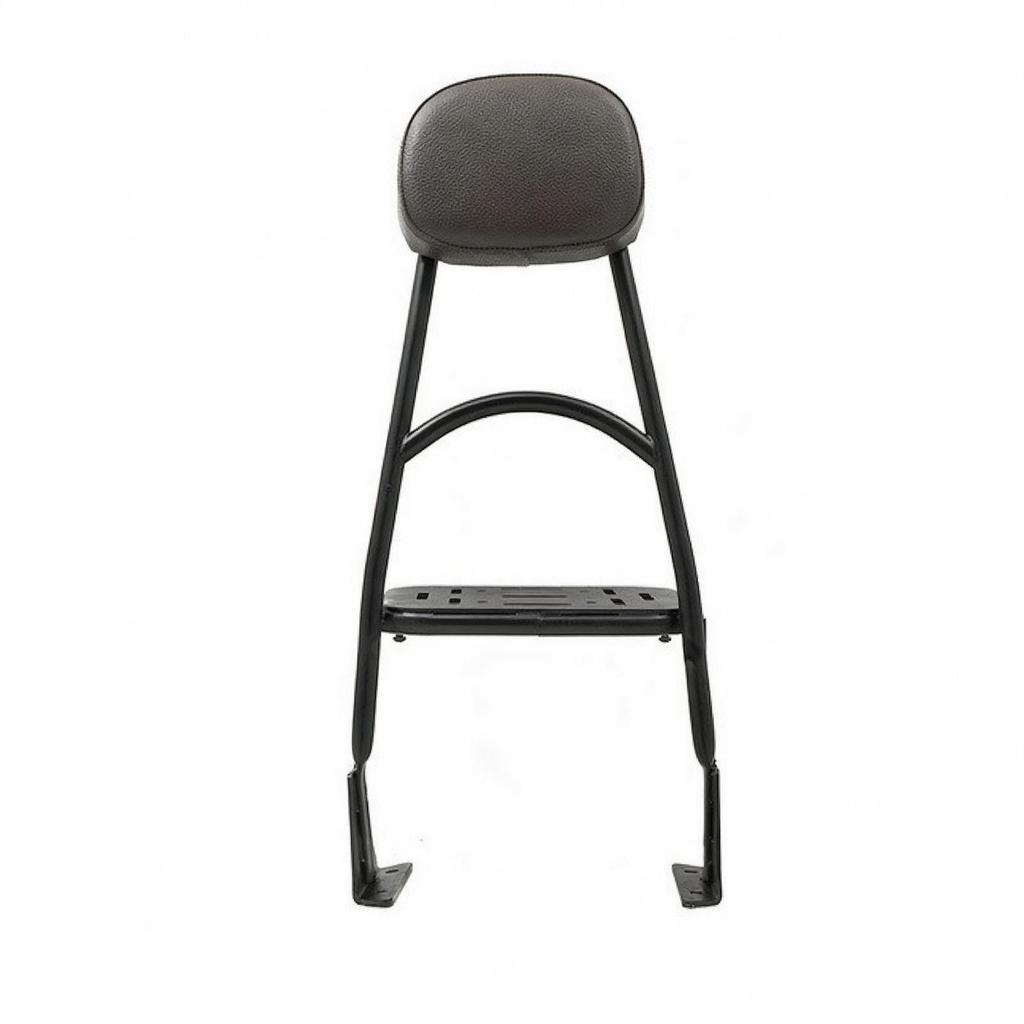 Motorcycle Rear Rack with Backrest | Sturdy Metal Frame, Slotted surface Surface, Cargo