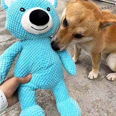 1pc Large Bear Design Dog Plush Toy, Pet Grinding Teeth Squeaky Toy, Durable Chew Toy For Dog Interactive Supply