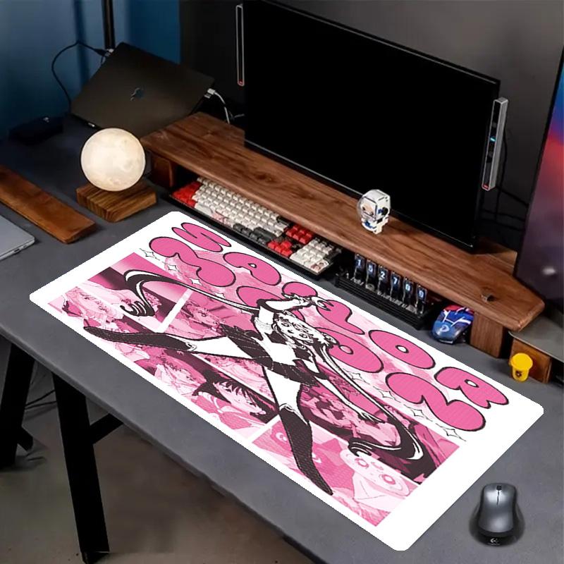 Tapis de Souris Imprimé Sailor Moon, Tapis Antidérapant pour Clavier de Bureau, pour PC Portable Gaming Travail Utilisation Quotidienne, Cadeau Surprise Cool pour Festival