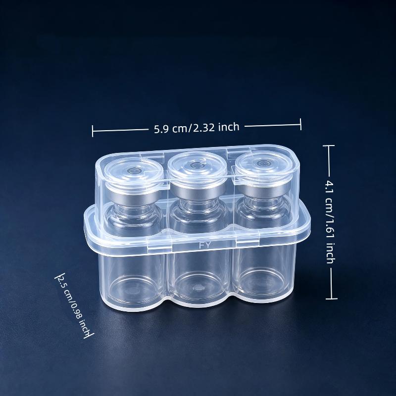 1/5/10Pcs Mini Transparent Peptide Storage Case Vial Stackable Refrigerator Storage Box 3Ml Vial Storage Case For Lab & Home Use
