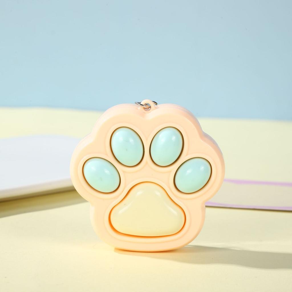 Cartoon Cat Claw Button Decompression Toy Key Pendant Bag Accessories Creative Keychain