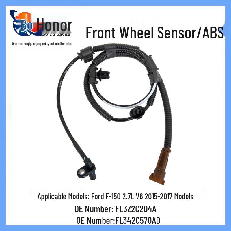 Ford F-150 ABS Front Wheel Sensor, 2.7L V6, 2015-2017 (FL3Z2C204A) Dimension