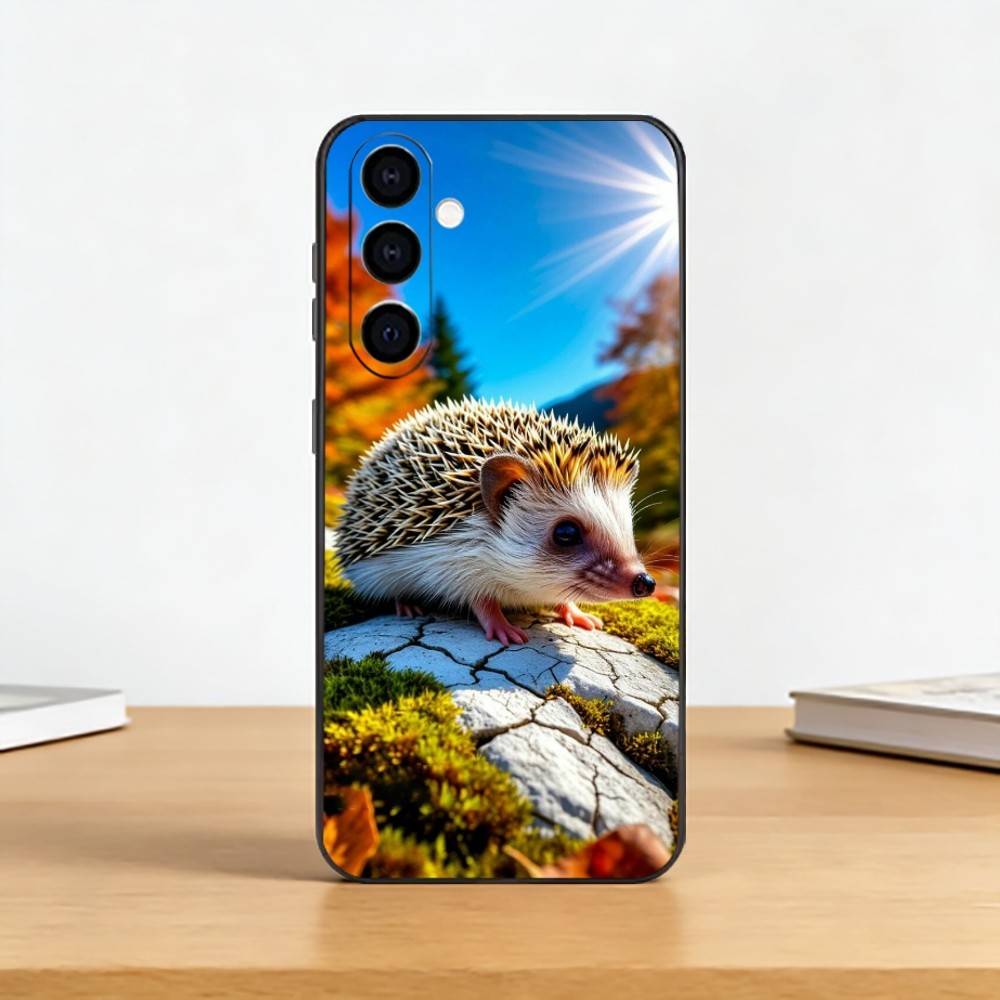 

B-Bright Hedgehog In The Fog Phone Case For Samsung Galaxy A73,A72,A71,A70,A53,A52,A51,Soft Silicone Black Cover Samsung a13 5g