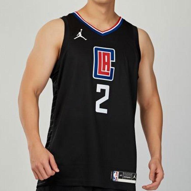 Air Jordan NBA Basketball Sports Jersey SW Fan Edition 20-21 Season Los Angeles Clippers Leonard 2 Black Men's CV9480-011