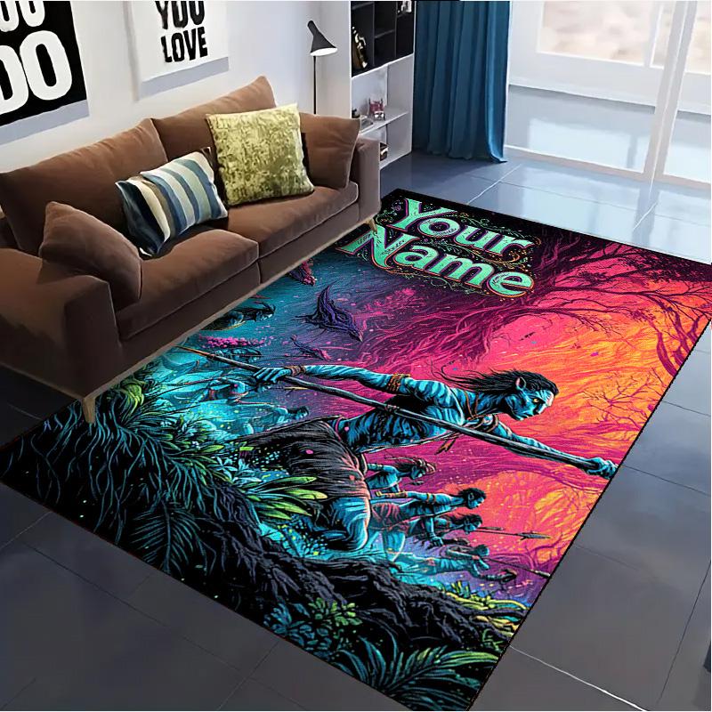 Name Custom Avatar Carpet Rug for Living Room Bedroom Home Sofa Decoration,Kids play Non-slip Floor Mat