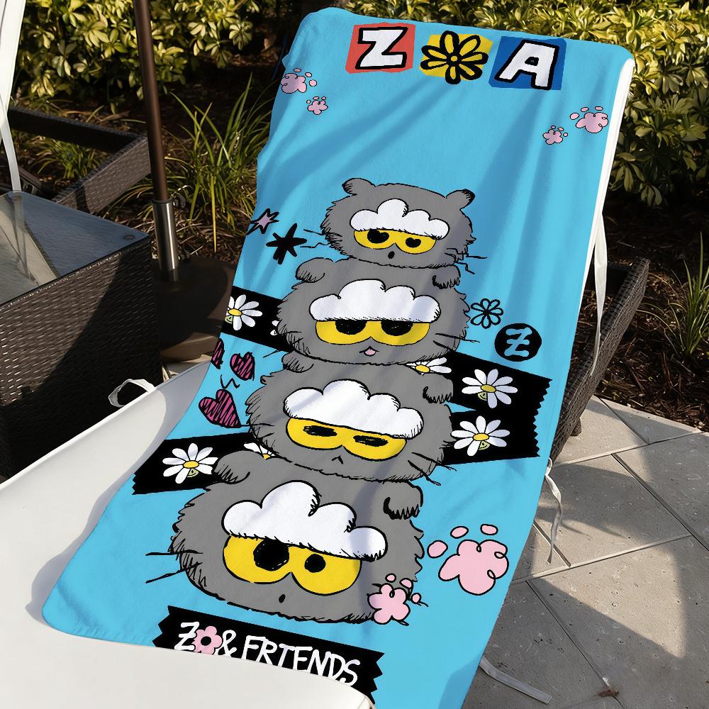 Cloud Cat Z-ZOA F-FRIENDS Towel Quick Drying Beach Towels Are Suitable For Swimming Pools Camping Yoga And The Gym