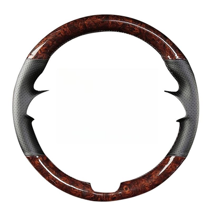 For Mitsubishi Outlander ASX L200 Mirage 2013-2016 Hand-stitched black  Leather Non-slip Car steering Wheel Cover