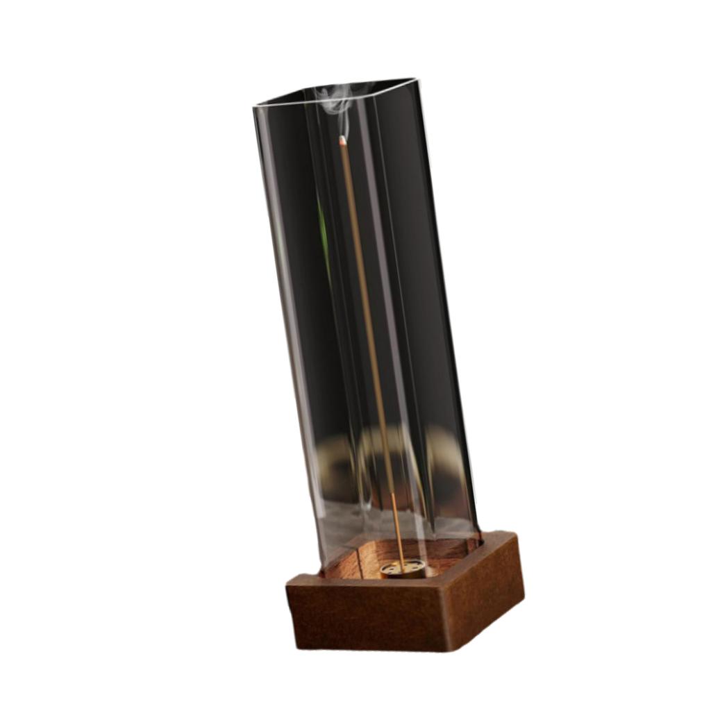 Anti Ashes Flying Incenses Stick Burners Holder with Glass Catcher for Home Decors and Relaxation in Meditations Room