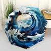Ocean Wave design Perfect for Outdoor Activities Compact and Durable Automatic Folding Umbrella - Ideal Gift for Friends, Suit
