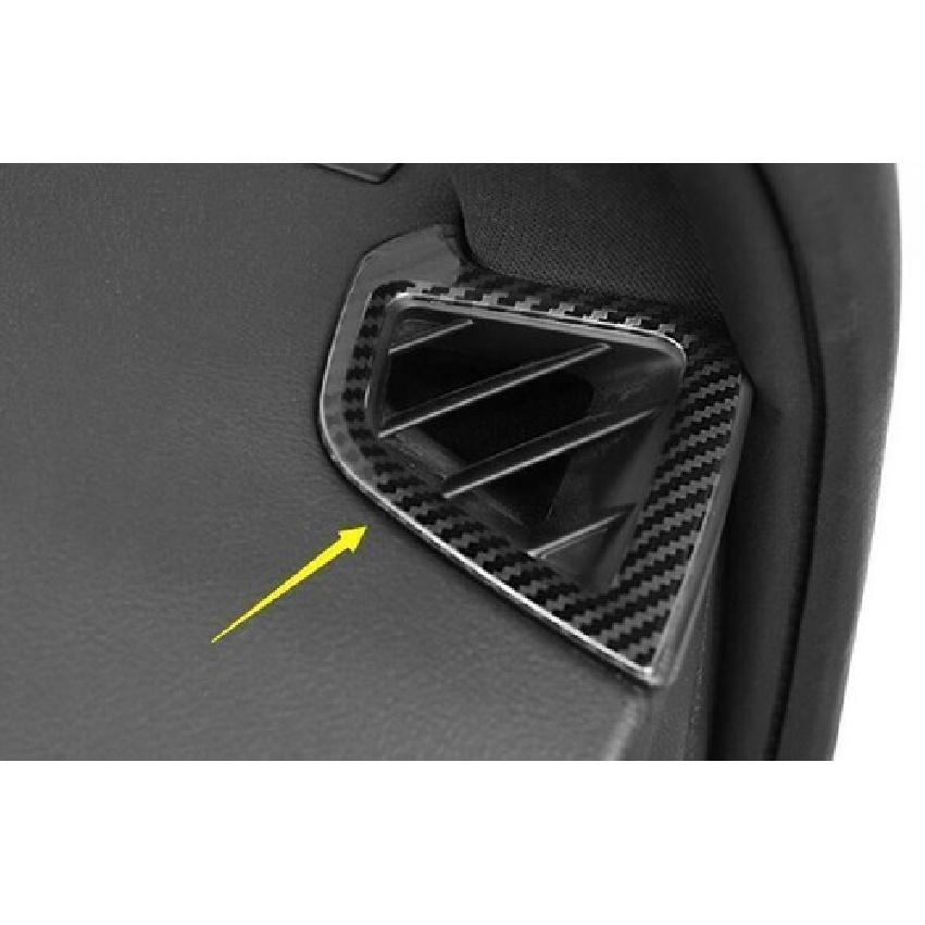 L&R Air Outlet Steel Vent Trim For Cadillac CT5 2020-2024 Dashboard Carbon Fiber