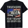Caminhoneiros Por Trump Bandeira Americana - Camiseta Vintage Trump 2024
