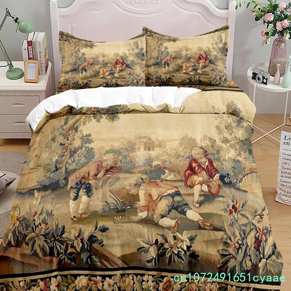 Antique Egyptian Hieroglyphs N Deities Duvet Cover Set King Queen Double Full Twin Single Size Bed Linen Set
