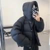 Women's Fashion Hooded Coat - True 90 Goose Down, Black, Warm Puff Style Jacket