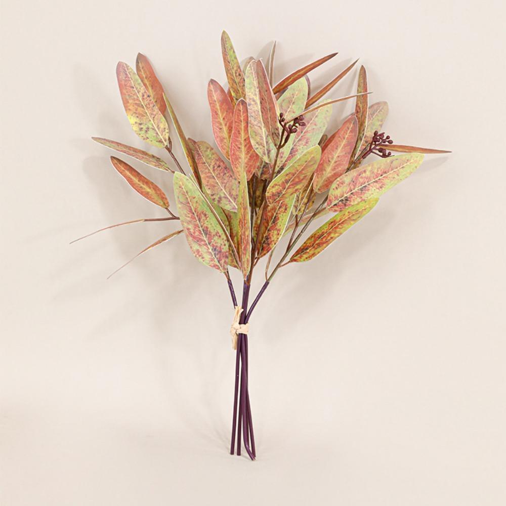 

DIY Plants Silk Willow Leaves Green Leaves Fake Plants Artificial Eucalyptus Leaf Garden Style 6