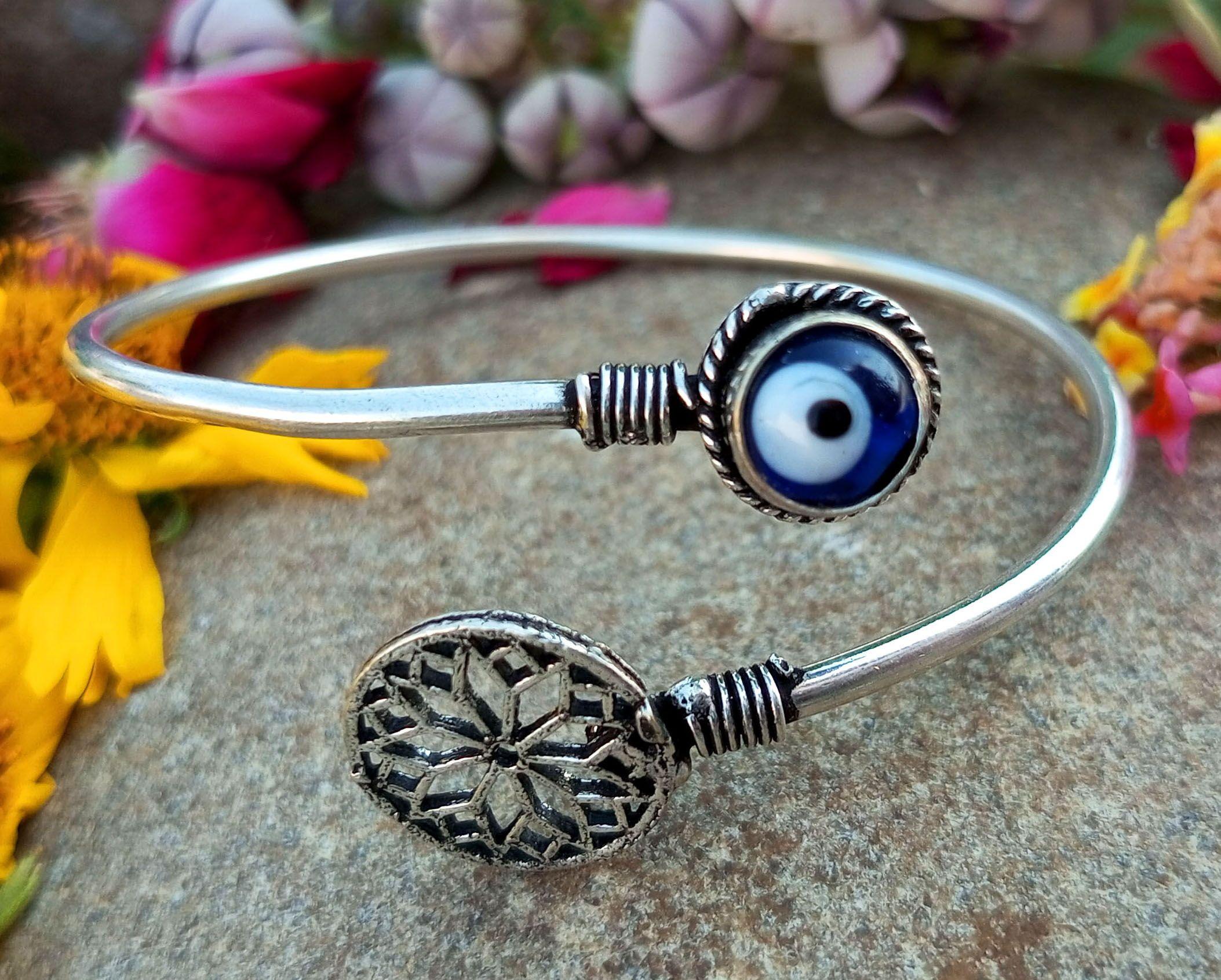 

Драгоценный камень «Сглаз» Стерлинговое серебро 925 пробы с покрытием из серебра 1 шт. браслет chris-br53