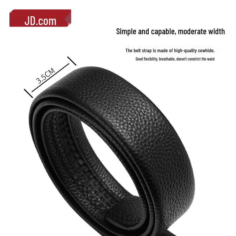 Men's Genuine Leather Automatic Buckle Belt Strap