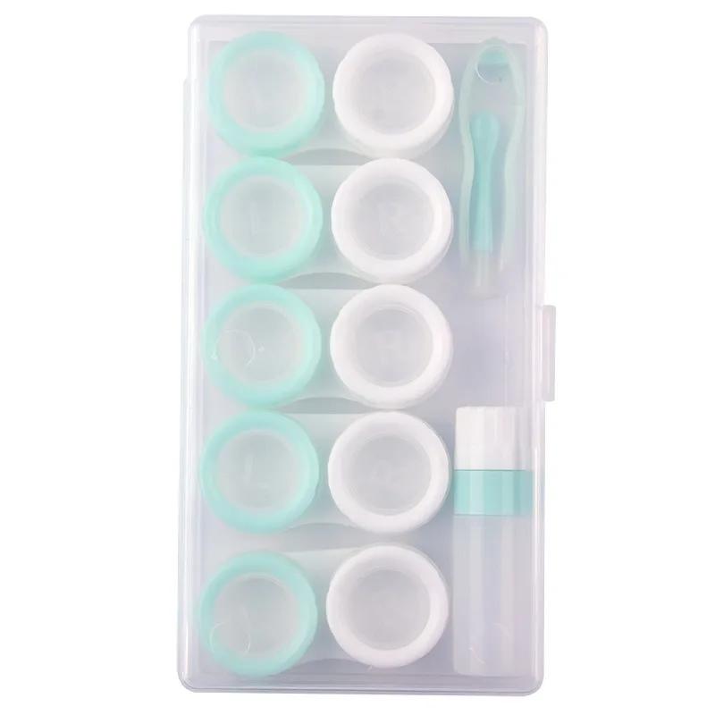 1/2sets Contact Lens Case Eye Contact Lens Box Women Travel Contact Lenses Case Soak Container Lenses Box for Beauty Pupil