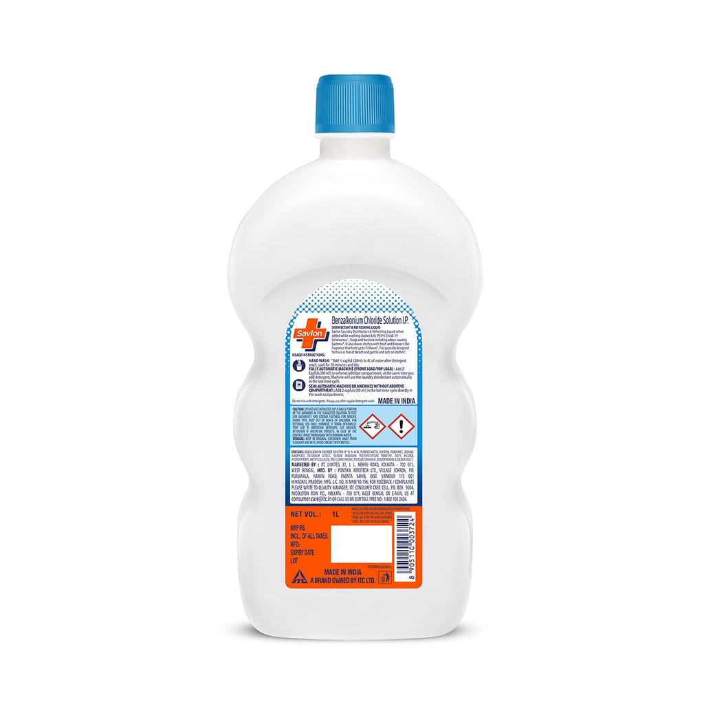 Savlon Soft & Protect Fabric Conditioner 890ml Fresh Blossom Fragrance for Softness and Germ Protection