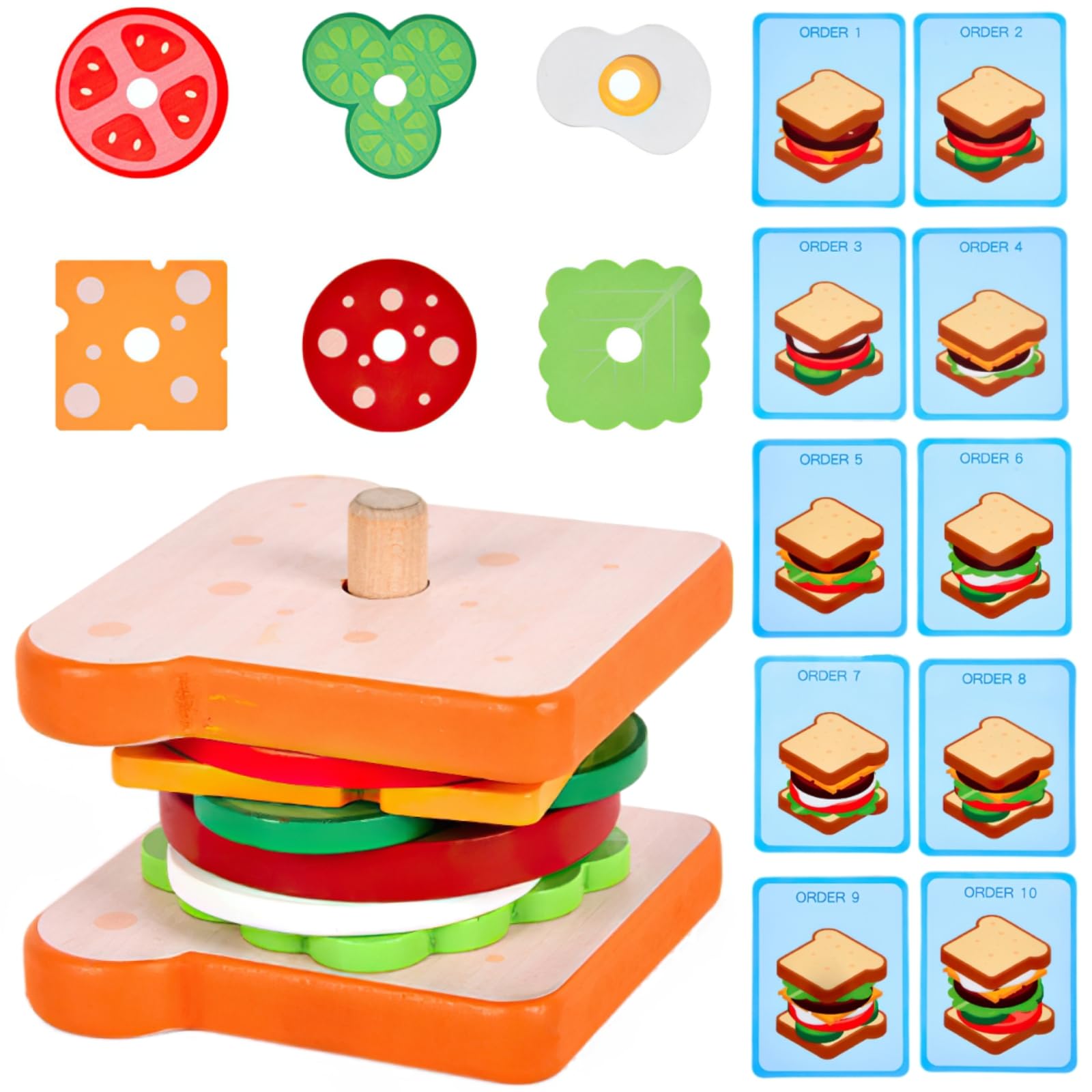 

DIY ролевые игры игрушки моделирование гамбургер сэндвич форма сочетание цветов головоломка еда игровой домик игрушки раннего образования для детей