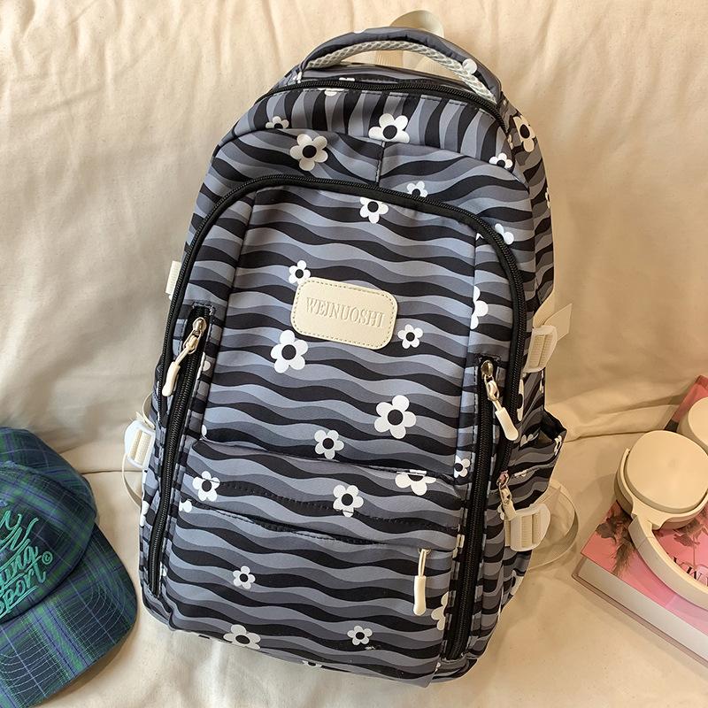 

Детские школьные ранцы для девочек начальной школы большой вместимости для мальчиков средней школы в полоску школьный рюкзак