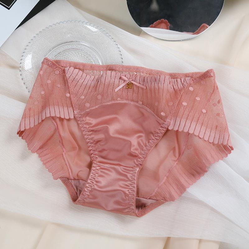 

Нижнее белье Ice Silk для весны и лета, женские атласные бесшовные сексуальные треугольные трусики XL красный